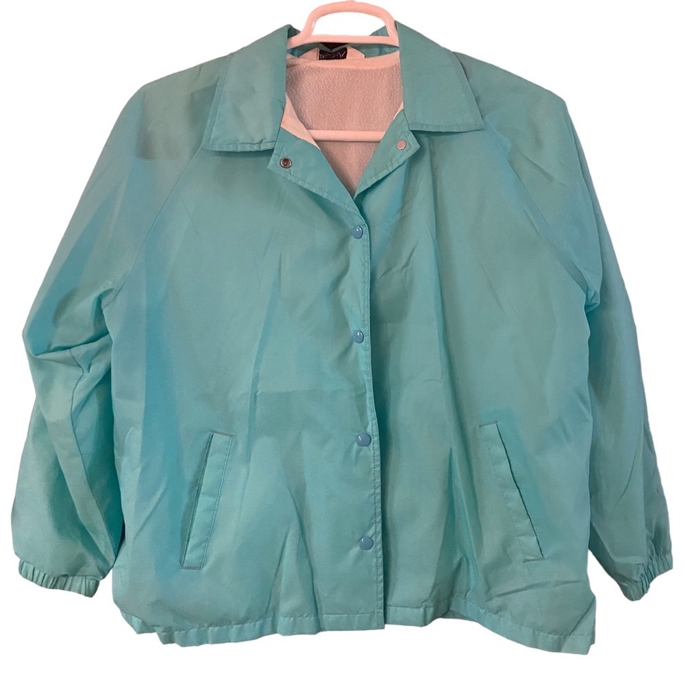 Blair Vintage Teal Lined Windbreaker Size L